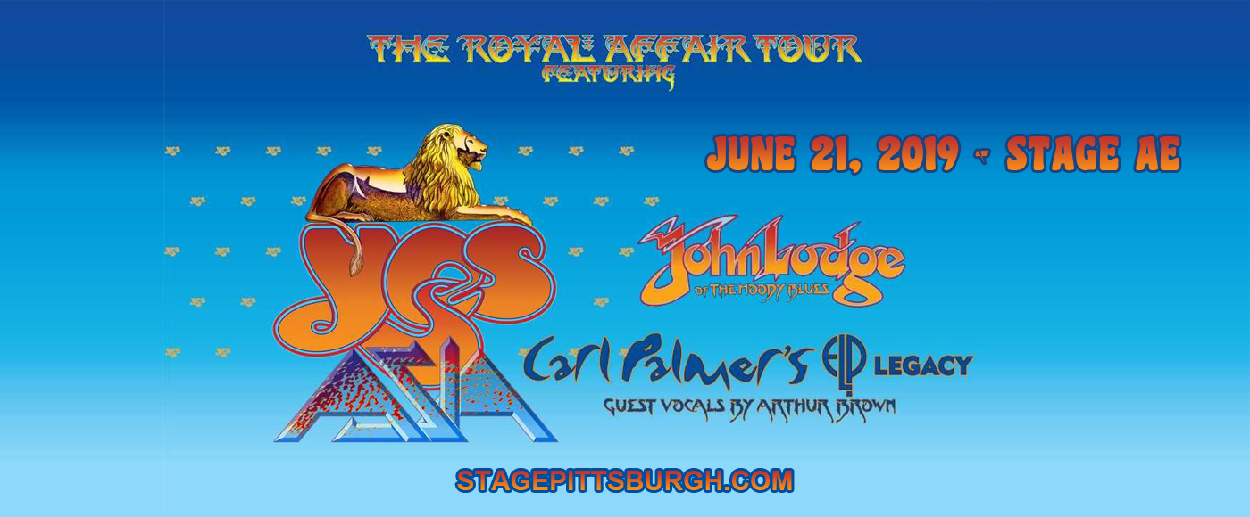 The Royal Affair: Yes, Asia, John Lodge & Carl Palmer's ELP Legacy at Stage AE tickets The Royal Affair: Yes, Asia, John Lodge & Carl Palmer's ELP Legacy at Stage AE