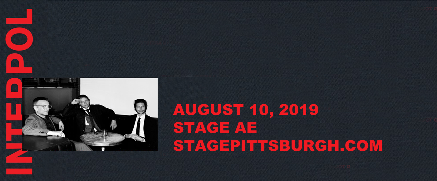Interpol at Stage AE tickets Interpol at Stage AE