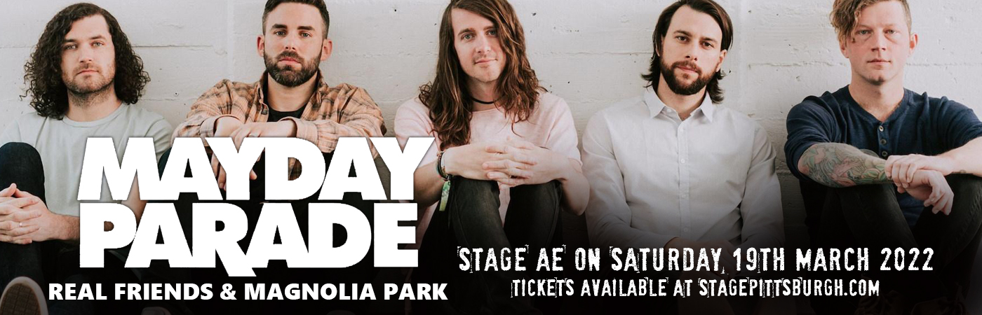 Mayday Parade, Real Friends & Magnolia Park at Stage AE tickets Mayday Parade, Real Friends & Magnolia Park at Stage AE