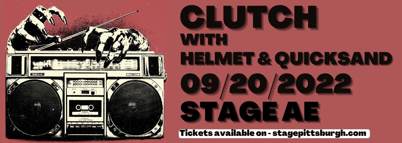 Clutch, Helmet & Quicksand at Stage AE tickets Clutch, Helmet & Quicksand at Stage AE