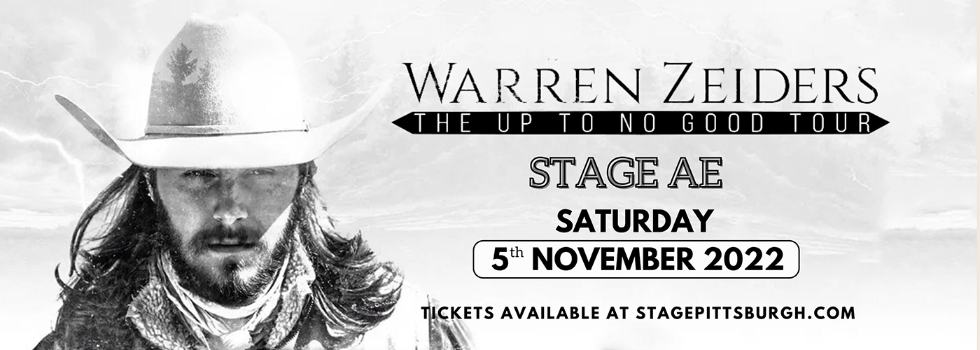 Warren Zeiders at Stage AE tickets Warren Zeiders at Stage AE